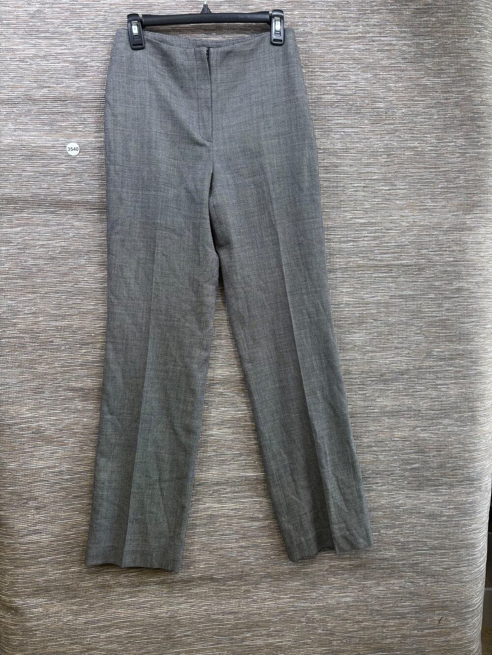 Louben Dress Pants Womens 6 Gray Tweed Wool Blend Lined Stretch Work Career